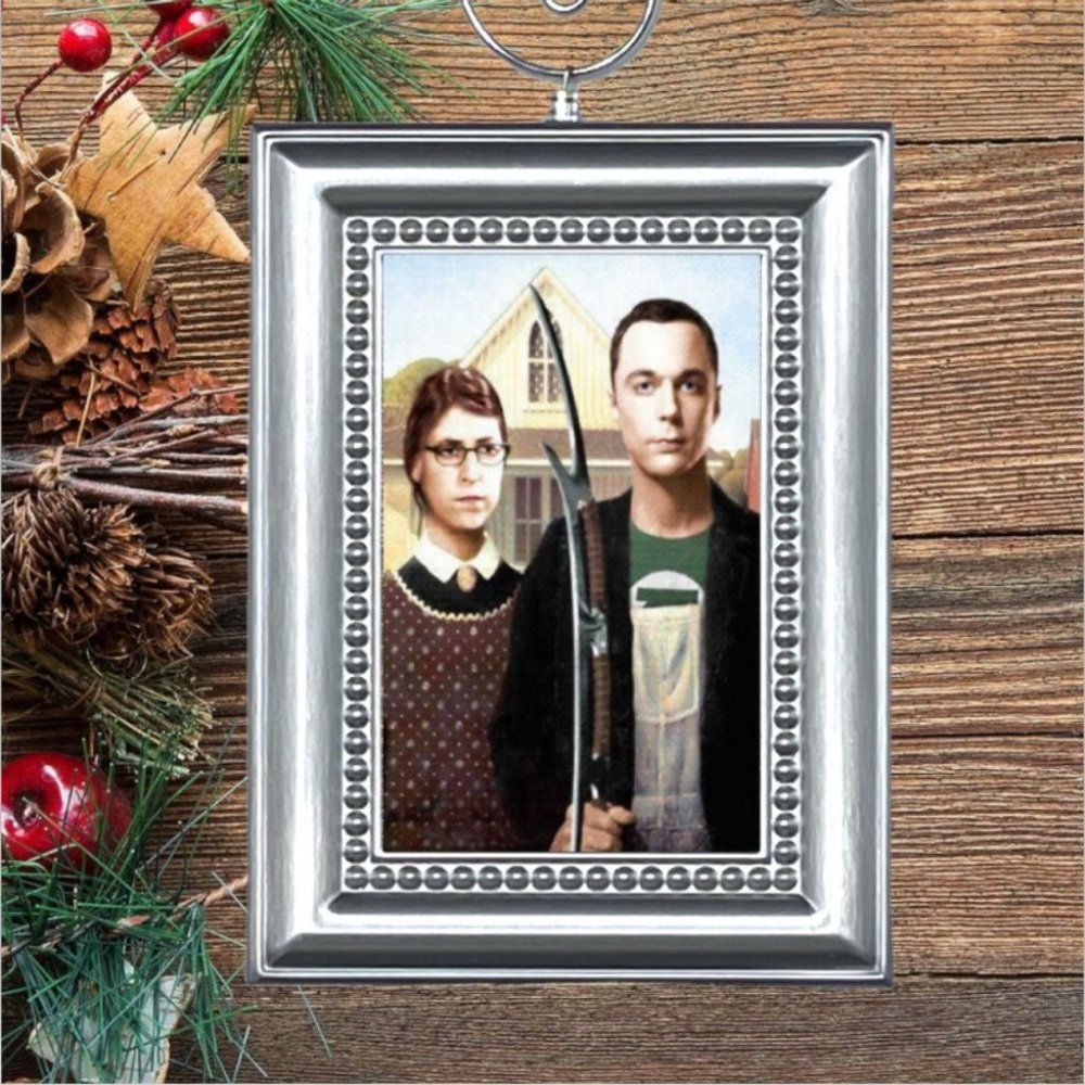 The Big Bang Theory Sheldon Cooper‎ American Gothic Christmas Ornament